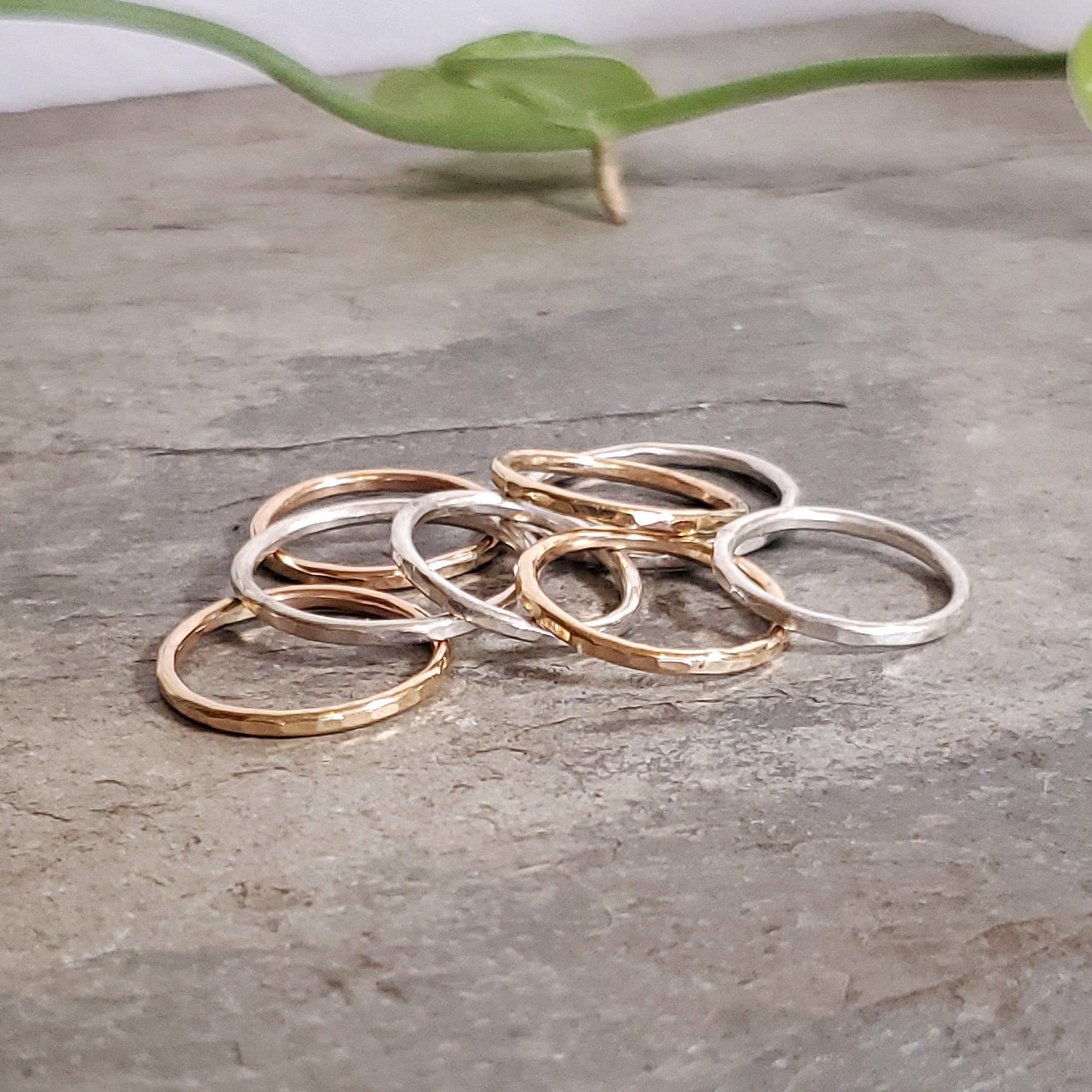 Hammered Stacker Rings