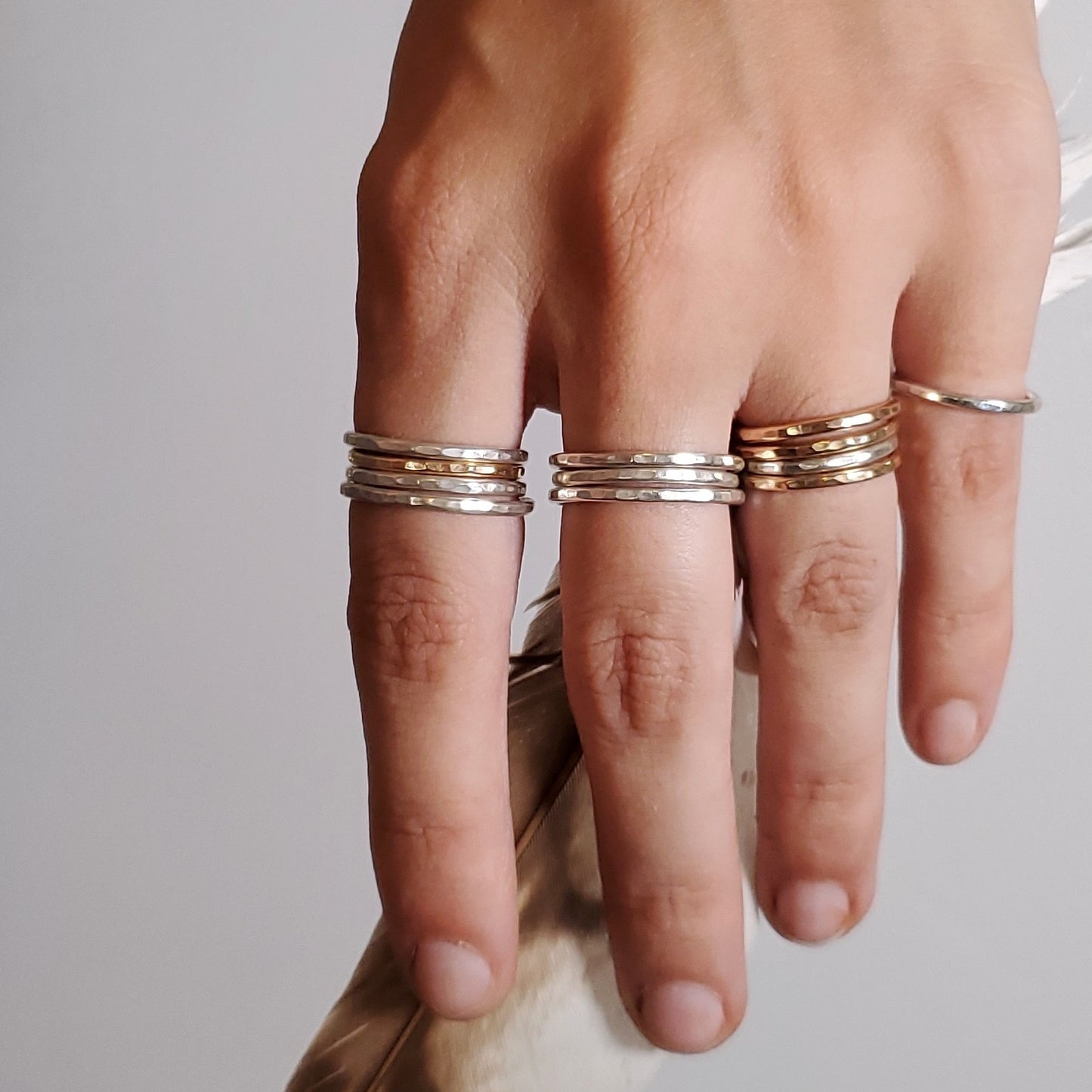 Hammered Stacker Rings
