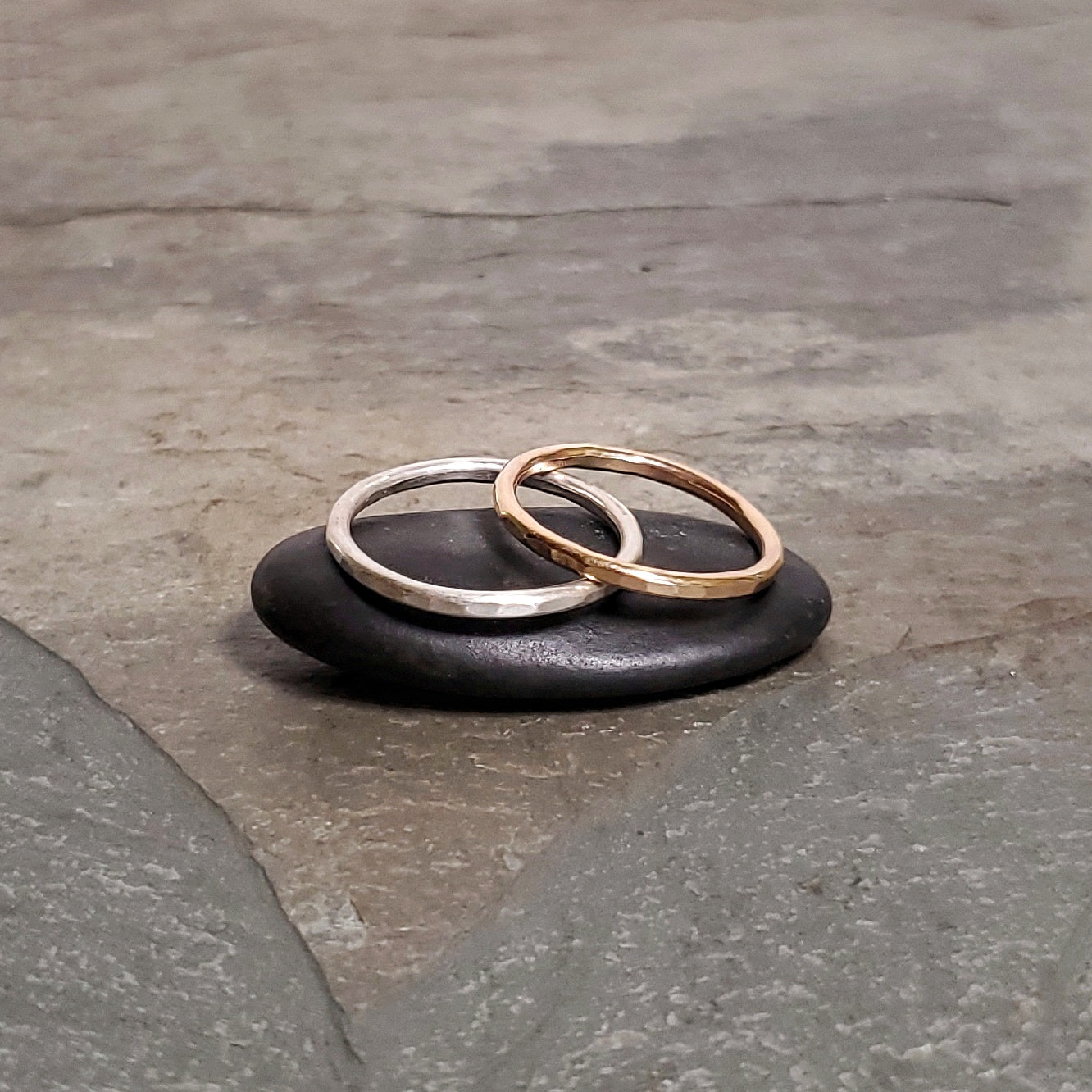 Hammered Stacker Rings